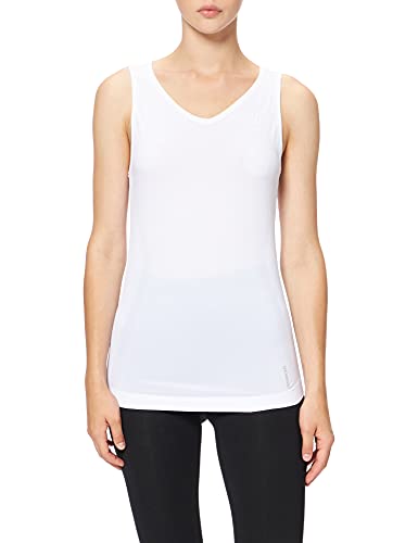 Odlo Damen BL TOP V-Neck Singlet Active F-Dry Light Unterhemd, White, M