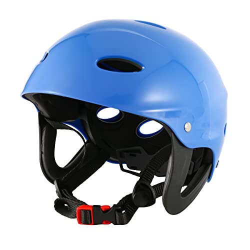 Srogswxd Sicherheits Schutz Helm 11 Atemlöcher Für Wassersport Kajak Paddel Boot - Blau