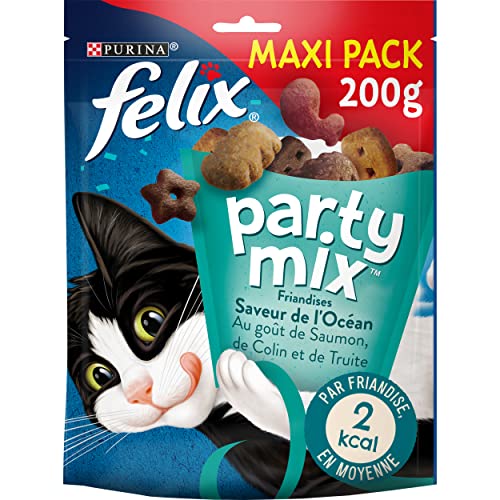 Felix Felix felix party mix the ocean geschmack: lachs, colin, forelle - 200 g - katzen-leckereien - set von 5