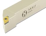 AKKO External Turning Toolholder, Metal Lathe Tool, Indexable Alpha Coated CNC Machining Tools, Industrial Metal Working Tools for HSS, Stainless Steel, SDJCR 2020 K11, Right Hand