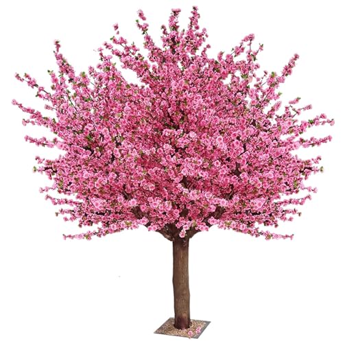 künstliche pflanzen groß Draußen Große Rosafarbene Künstliche Kirschblütenbäume,Künstliche Kirschblütenbaum-Simulationspflanze,für Hochzeiten,Partys – Schaffen Sie Eine Verträumte,Atemberaubende Seide