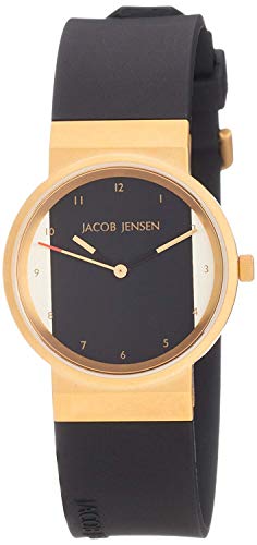 Jacob Jensen Damen-Armbanduhr New Series 744 Analog kautschuk schwarz 744