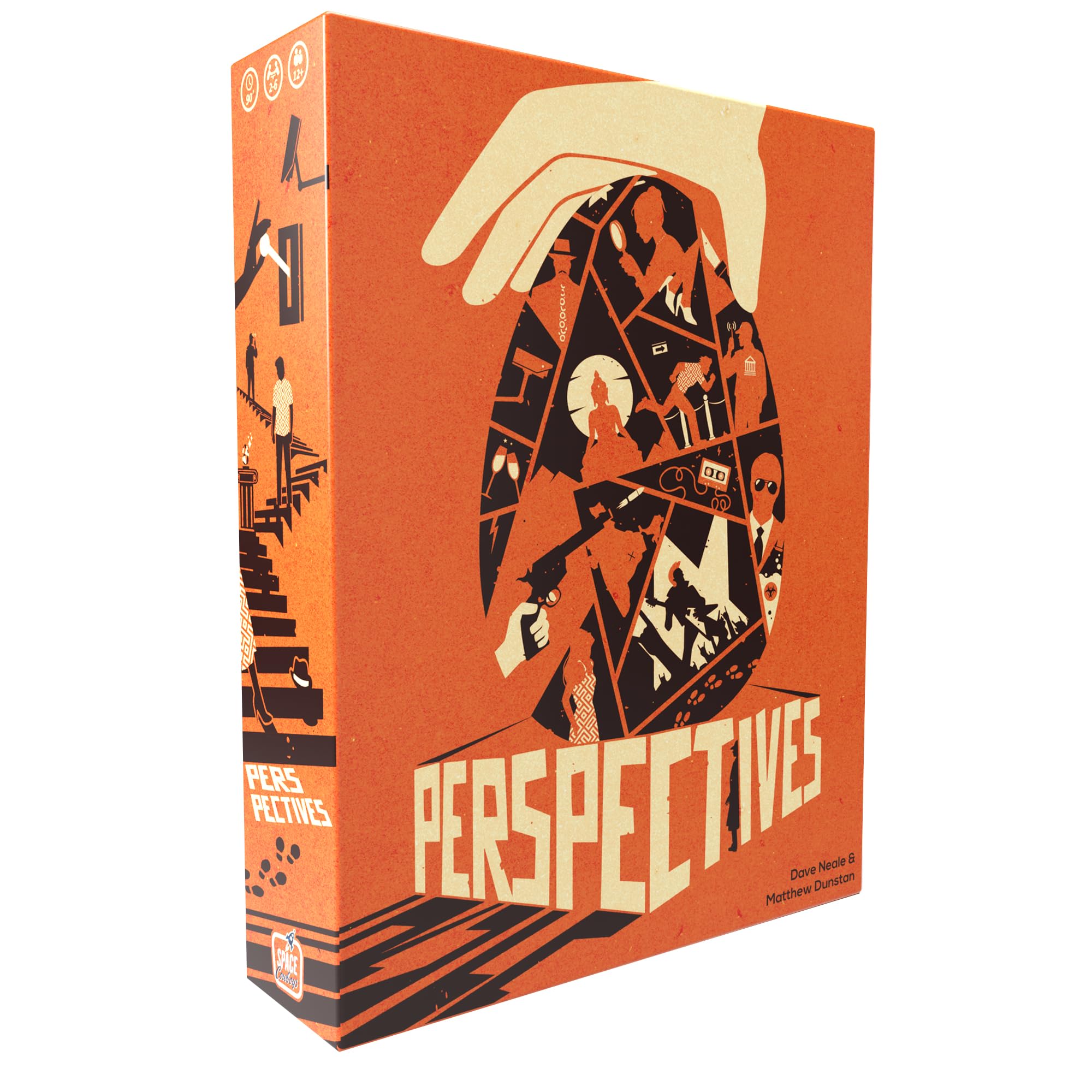 Space Cowboys Perspektiven (Orange Box) - Mystery Game, kooperatives Geschichtenerzählspiel für Kinder und Erwachsene, ab 14 Jahren, 2-6 Spieler, 90 Minuten Spielzeit, hergestellt