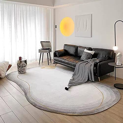 YXZN Abstrakter Kunst Teppich mit Unregelmäßigem Design Luxuriöser Teppich In Spezieller Form für Das Wohnzimmer Dick Weicher für Schlafzimmer Sofa Couchtisch