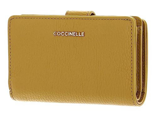 Coccinelle Metallic Soft Mini Wallet Grained Leather Citronella