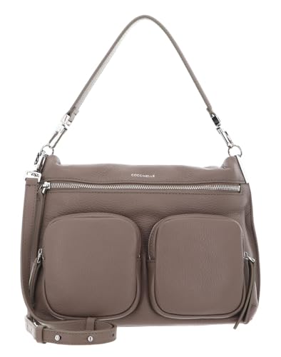 Coccinelle Hyle Suede Handbag Warm Taupe