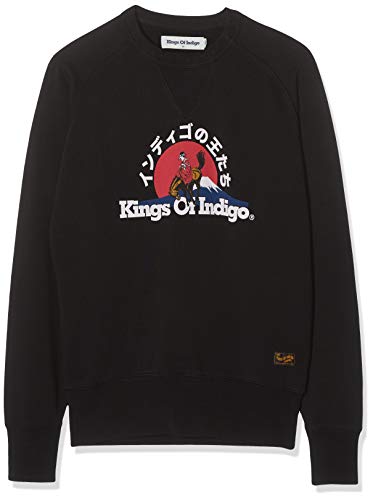 Kings of Indigo Herren Parnell Sweatshirt, Schwarz (Black 6900), Large (Herstellergröße: L)