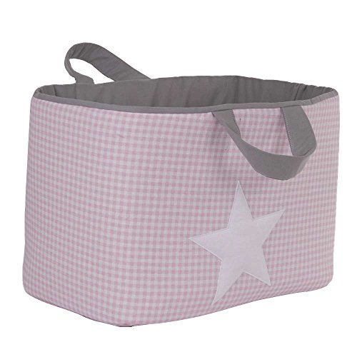Belino Vichy Spielzeugtasche mit Sternen 30 x 45 x 27 cm Rosa