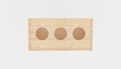 Generiq Kleintier-Buffet aus Holz, rechteckig, mit drei Löchern