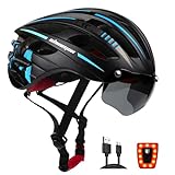 KINGLEAD Bike Helm mit Shield Visier, CE Zertifiziert Unisex geschützt Fahrradhelm für Radfahren Außen Sport Sicherheit Verstellbar Fahrrad Helm