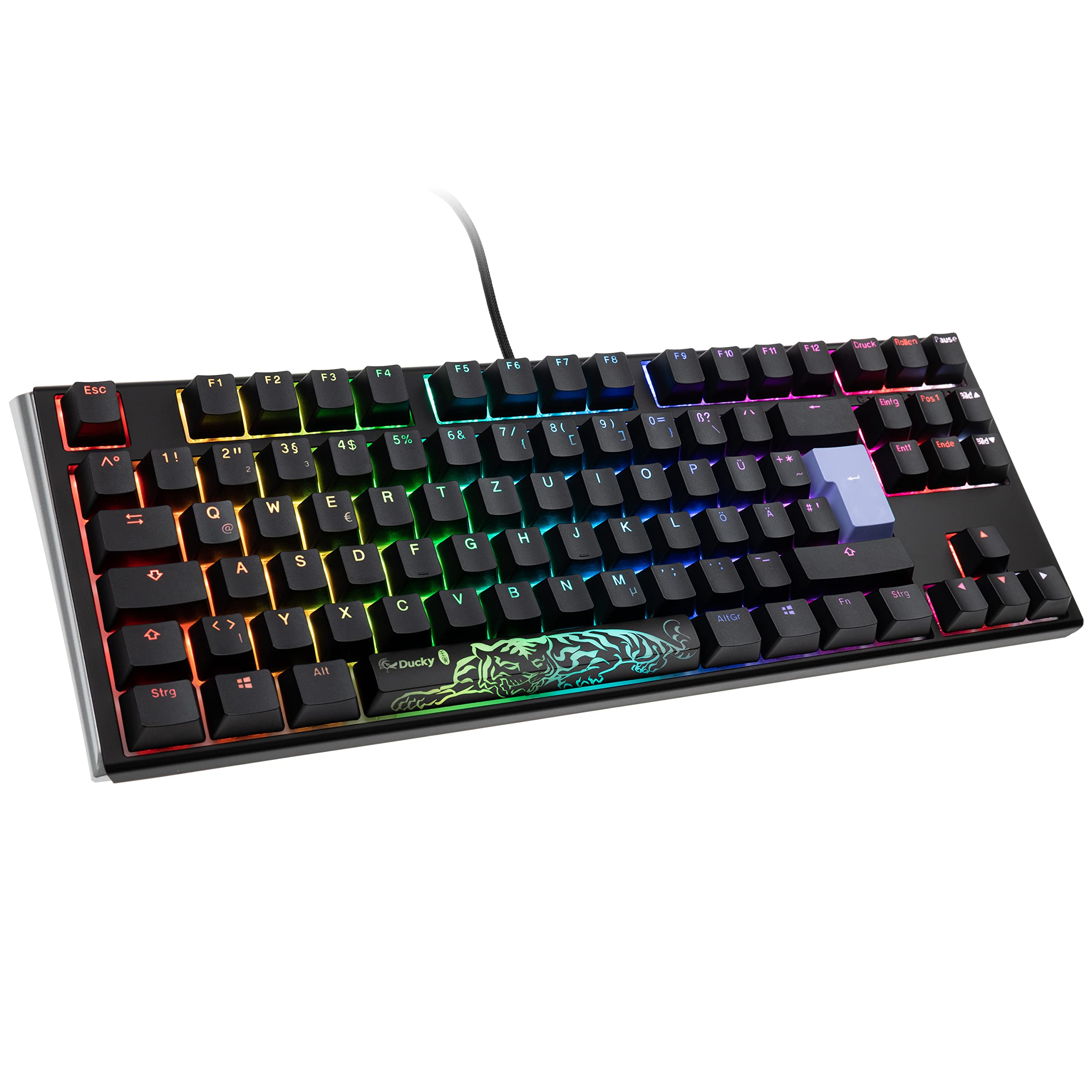 Ducky One 3 Classic Mechanische Tastatur - Mechanical Keyboard - Tastatur Gaming Mechanisch - Gaming Keyboard Mechanical - Mechanische Gaming Tastatur - TKL-Format 80% - MX-Clear