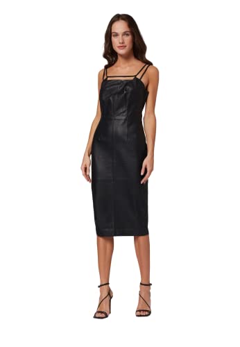 RICANO Neckless Dress -Elegantes Damen Lederkleid (Slim Fit) – echtes (Premium) Lamm Leder