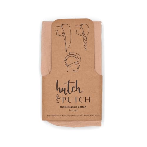 hutch&putch Premium Musselin-Turban Erwachsene Unisex - Turban für gesunde Haare - saugfähiger Turban schnelltrocknend - Turban mit Frottee Struktur - Bio-Baumwolle Turban