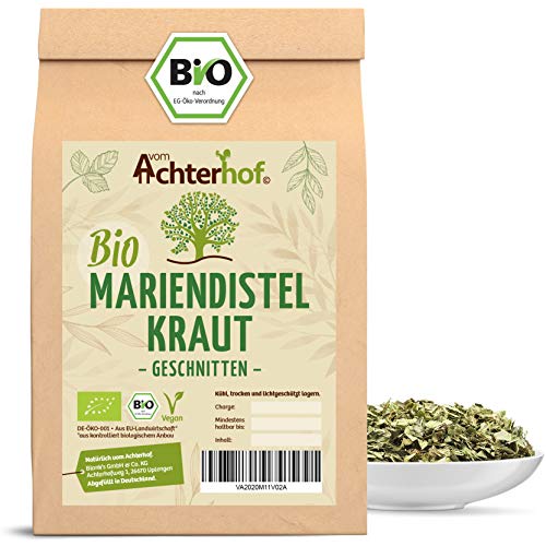 BIO Mariendistelkraut getrocknet geschnitten (500g) Mariendisteltee - milk thistle organic vom-Achterhof