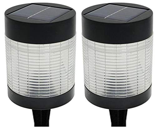 Novaliv 2er SET Solarlampen für Außen LED 100 Lumen - Wetterfest und Energiesparend - Inklusive Akku - Für Garten und Terrasse - Solarleuchte Gartenleuchte Außenleuchte Energiesparleuchte