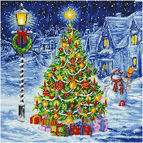 Diamond Dotz DD15-016 Weihnachtsbaum, ca. 67 x 67 cm groß, Diamond Painting, Malen mit Diamanten, funkelndes Bild zum Selbstgestalten, für Kinder und Erwachsene