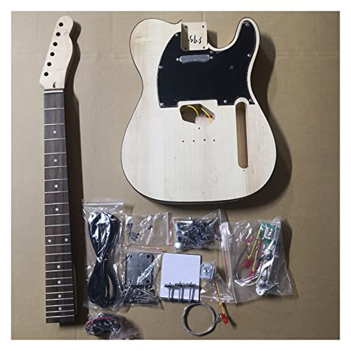Fachmann E-Gitarren-Bausatz Unfertiger Basswood-Korpus Palisander-Griffbrett 22 Bünde DIY-E-Gitarren-Set-Kits Selbstbau Gitarrenkit