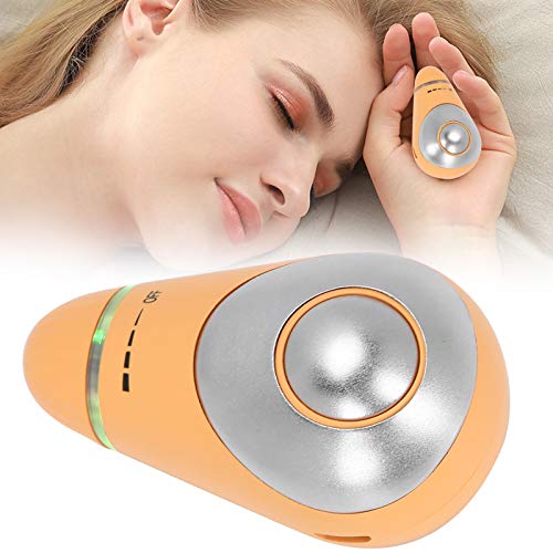 Schlafmittel für Erwachsene Schlaflosigkeit, Handheld Micro Current Relax Schlaf-Haltegerät Druckentlastung Schlaflosigkeitstherapie-Gerät(Gelb)