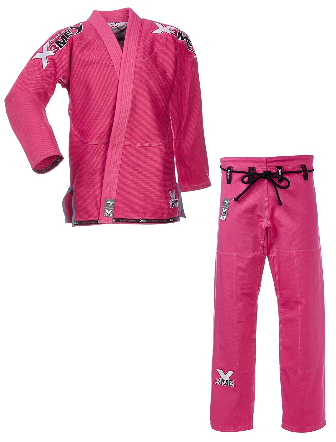 Ju-Sports Amazona BJJ-Gi EXTREME 2.0 Pink F4 I Erstklassiger Brazilian Jujutsu Anzug speziell für Frauen nach Vorgaben der JJIF I Mehrfach vernäht I 100% Baumwolle
