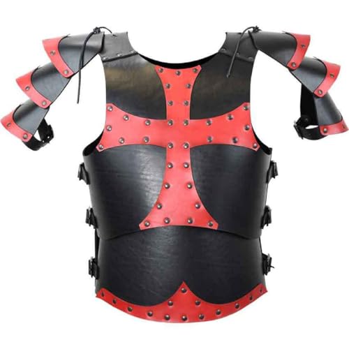 FENOHREFE Mittelalterliche Wikinger PU Leder Ritter Körper Rüstungen Cosplay Kostüm Verstellbare Körperpanzer Für Halloween Wikinger Brust Mittelalter Brust Wikinger Männer Frauen