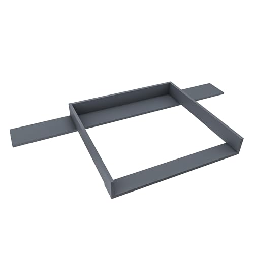 REGALIK Wickelaufsatz für Hemnes Kommode mit 8 Schubladen IKEA 78cm x 80cm - Abnehmbar Wickeltischaufsatz für Kommode in Graphit - Abgeschlossen mit ABS Material 1mm