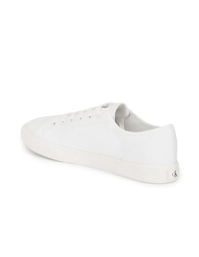 Calvin Klein Jeans Herren Schuhe Essential Vulcanized 1 Sneakers, Weiß (White), 46 EU