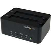 StarTech.com USB3.0 auf 2,5 / 3.5 SATA / SSD Festplatten Dockingstation / Duplikator - Festplattenduplikator - 2 Schächte (SATA-300) (SATDOCK2REU3)