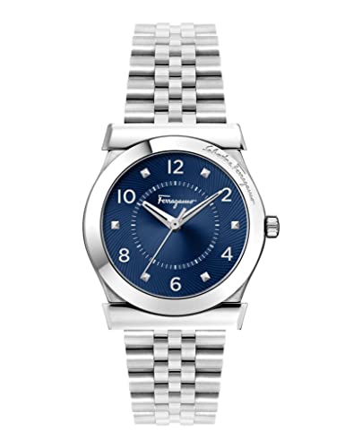 Ferragamo Damen-Armbanduhr, hergestellt in der Schweiz, Edelstahl, OS, Vega