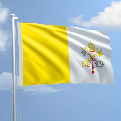 Flagge Stadt des Vatikan aus Stoff marine 150 x 220 – Dem Production