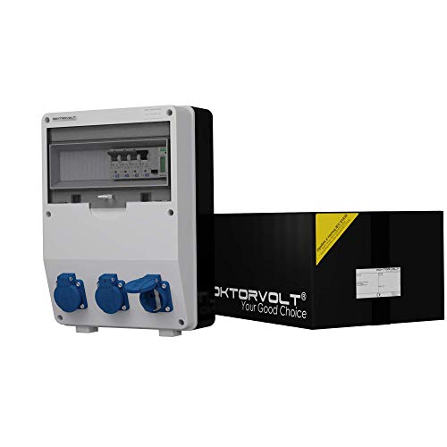 Stromverteiler TD-S/FI 3x230V Fi-Schalter Stromzähler MID geeicht Baustromverteiler 2862