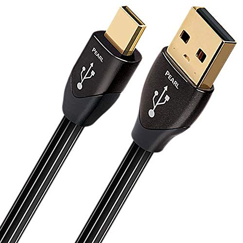 AudioQuest Pearl USB Micro-Kabel USB A Micro, USB B Kabel, 1,5m schwarz - USB-Micro-Datenkabel (1,5 m. USB A, USB B, Stecker/Stecker, schwarz, Gold)