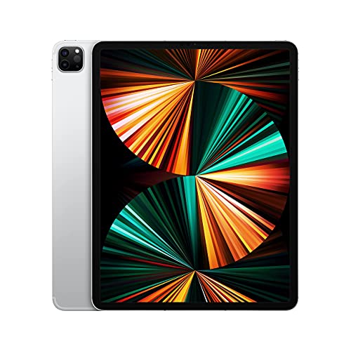 Apple 2021 iPad Pro (12.9-inch, Wi-Fi + Cellular, 1TB) - Silver (5th Generation) (Generalüberholt)
