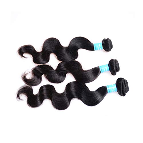 Peruanische Lockige Haarperücke Langes Lockiges Haar Körperwellenhaar Für Frauen Schwarzes Menschliches Haar Hitzebeständig (18 inch)
