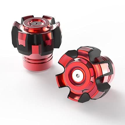 Ein Paar Anti-Schock-Motorräder Slir Aluminium und Gummi Gabelschale Universal für Benelli 300 oder mehr (Color : A pair of red)