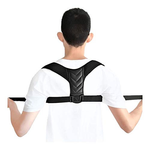 Haltungskorrektur, Haltungskorrektur Wirbelsäule Rücken Schulter Stützband Korrektur Band, verstellbare Bandage Korrektur Buckel Rückenschmerzen Linderung (Farbe: Typ D, Größe: Small)