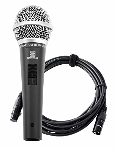 Pronomic DM-58 Vocal Mikrofon Set (Typ: Dynamisch, Richtcharakteristik: Superniere, mit Schalter, inkl. 5m XLR-Kabel)