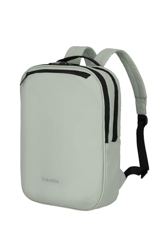 travelite Handgepäck Rucksack, Laptopfach 13 Zoll, wasserabweisender Tagesrucksack mit Aufsteckfunktion, 40 cm, 12 Liter, 400 Gramm