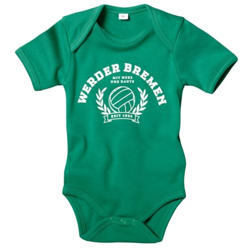 Werder Bremen GOTS Baby Body (grün, 62)