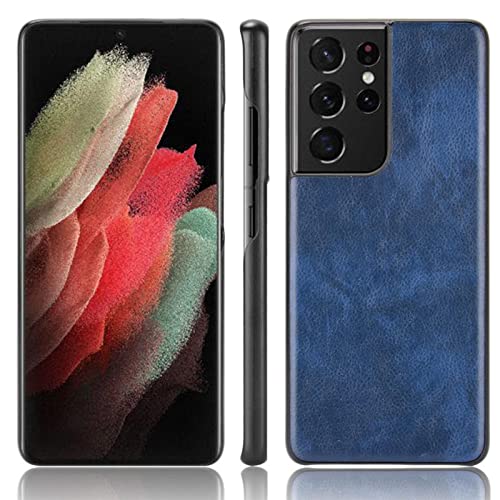 LTLGHY Schutzhülle für Galaxy S21/S21+/S21 Ultra, Premium-PU-Leder, schlanke Schutzhülle, Rückabdeckung mit Kameraschutz, weicher Griff, stoßfest, Blau, S21+ 17 cm (6,7 Zoll)