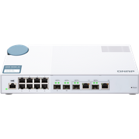 QNAP QSW-M408-2C - Switch - managed - 2 x 10 Gigabit SFP+ + 2 x C 10 G-Bit SFP+ + 8 x 10/100/1000 - Desktop