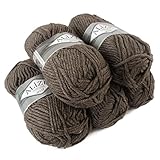 500g Strickgarn Strickwolle Alize Superlana Maxi 25% Wolle, Farbwahl, Farbe:240 milky brown