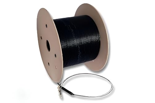 DINIC LWL Outdoor-Kabel 4 Fasern OM4, 50µ, LC/LC, Außenkabel (50m, schwarz)