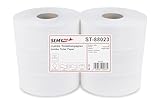 Semy Top ST-88023 Jumbo-Toilettenpapier, 2-lagig, Durchmesser 28 cm, Hochweiß (6-er Pack)