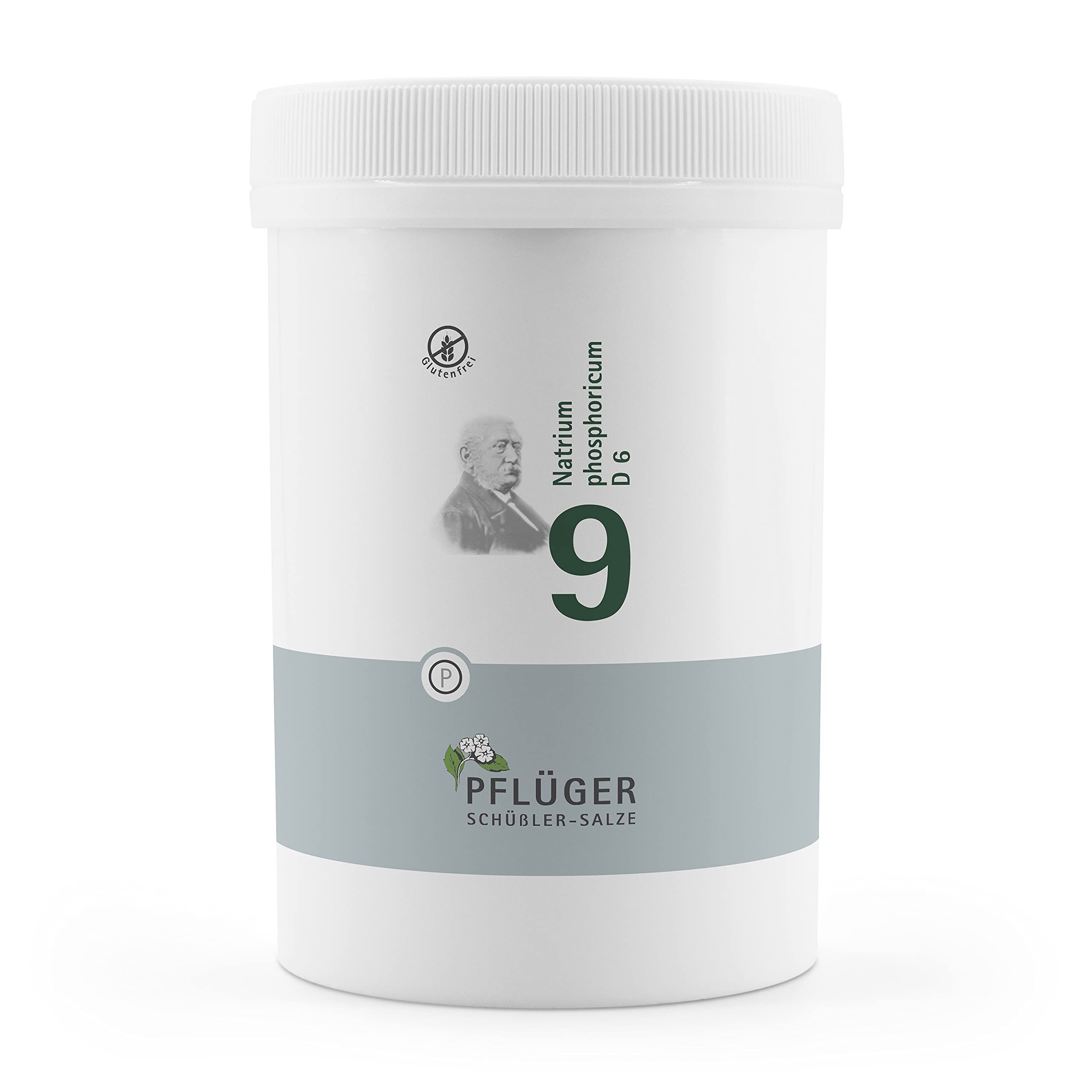 PFLÜGER Schüßler Salze Nr. 9 Natrium phosphoricum D6 - 4000 Tabletten - Das Salz des Stoffwechsels - glutenfrei
