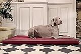 tierlando® Carlos Ortho-Medic Orthopädische Hundematte Velours-Kunstleder VISCO Hundebett Größe: L - 100x80cm | Farbe: 04 Bordeaux