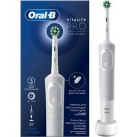 Oral-B Vitality Pro Doppelpack Elektrische Zahnbürste/Electric Toothbrush, 2 Aufsteckbürsten, 3 Putzmodi für Zahnpflege, Designed by Braun, schwarz/weiß