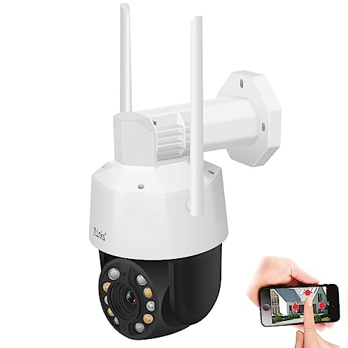 7links TUYA Kamera: PTZ-Überwachungskamera mit 2K+, Laser-LEDs, 20x-Zoom, WLAN, App, 360° (PTZ-IP-Überwachungskamera)