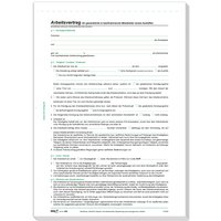 RNK 542/10 - Arbeitsvertrag für gewerbliche Arbeitnehmer, DIN A4, selbstdurchschreibend, 10 Verträge