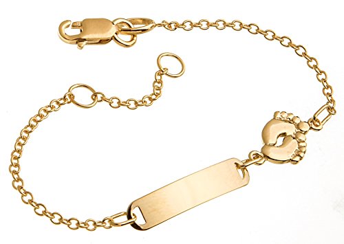 Silberketten-Store Kinder/Baby Gravur-Armband, 333 Gold, inkl. Gravur, Länge 14cm