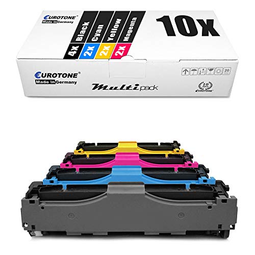 10x Müller Printware Remanufactured Toner für HP Color Laserjet Pro MFP M 476 dw nw DN ersetzt CF380X-83A 312A 312X